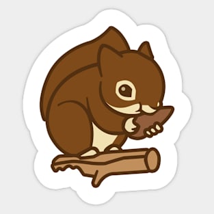 Hungry Squirrel Eating Seeds Graphic Novelty Shirt Sticker